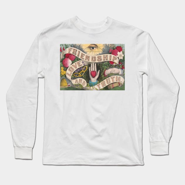 Friendship, Love, And Truth Long Sleeve T-Shirt by burlytx